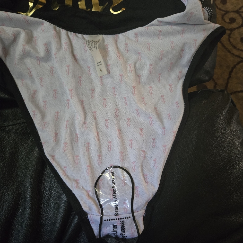 Juicy Couture black label NWT brazilian one piece bathing suit szL - Picture 5 of 9
